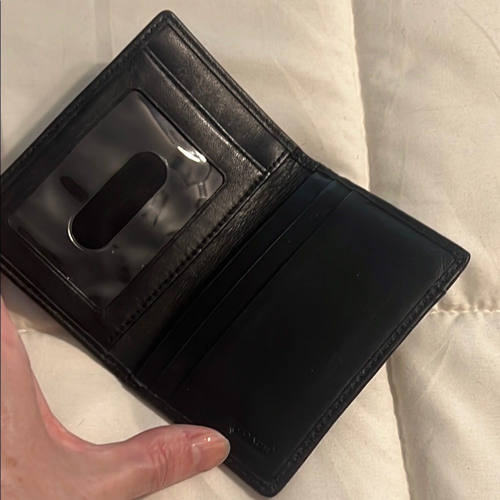 Coach Black Leather Bifold Cardholder - Picture 5 of 8